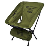SURSONXW lightweight folding camping chair with army-green carry bag for backpacking and travel