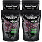 Survival Grocery Freeze-Dried Grape Halves bag front, resealable for freshness