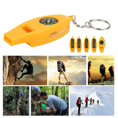 Survival Whistle with thermometer for quick temperature checks on hikes.