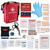 Surviveware 98-pcs first-aid kit open case for fast wound care on the go