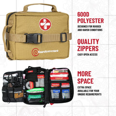 Surviveware MOLLE-compatible attachment to pack or vehicle