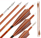 Surwolf 31inch carbon arrow with 4-inch feathers ensures stable flight during practice.