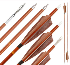 Surwolf 31inch carbon arrow with 4-inch feathers ensures stable flight during practice.