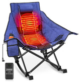 Suteck heated rocking chair front view showing roomy seating and customizable warmth.