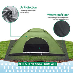 Sutekus tent green compact setup shows quick assembly