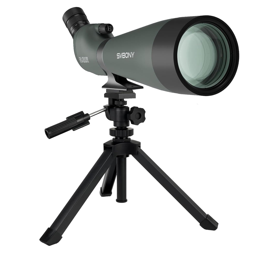 SVBONY SV28 spotting scope with bright optics for distant wildlife observations.