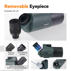 SVBONY SV41Pro 80mm objective lens delivers bright, clear images in daylight
