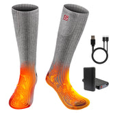 SVPRO heated socks top-feet view showing lasting warmth for cold weather