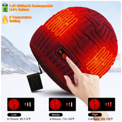 SVPRO heated beanie side profile highlights snug fit for winter sports