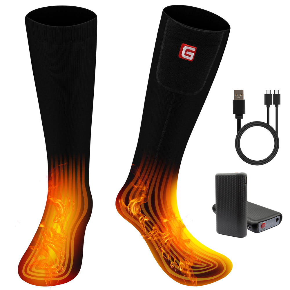 SVPRO heated socks packaging box illustrates gift-ready warmth for cold days.