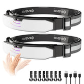 svsviio K0209 two-pack headlamp on delivers bright hands-free lighting for camping and night tasks.