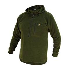 Swazi The Hood Olive X-Large Green front view shows plush fleece warmth