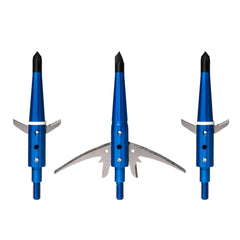 Swhacker Levi Morgan blue broadhead 2.5-inch; sharp-wide cut for reliable field performance.