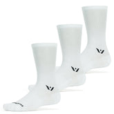 Swiftwick Aspire Seven cycling socks in white pack provide moisture management for dry feet.