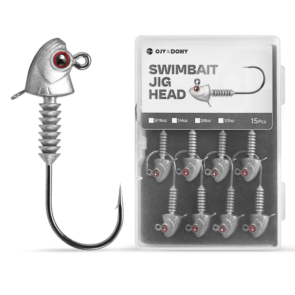 Swimbait jig head with stacked cone keeper and Minnow eye