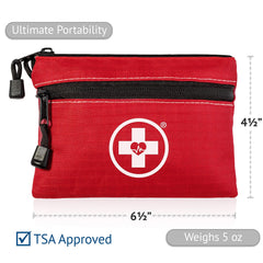 Swiss Safe 64-piece emergency supplies for versatile readiness in car, home, or travel.