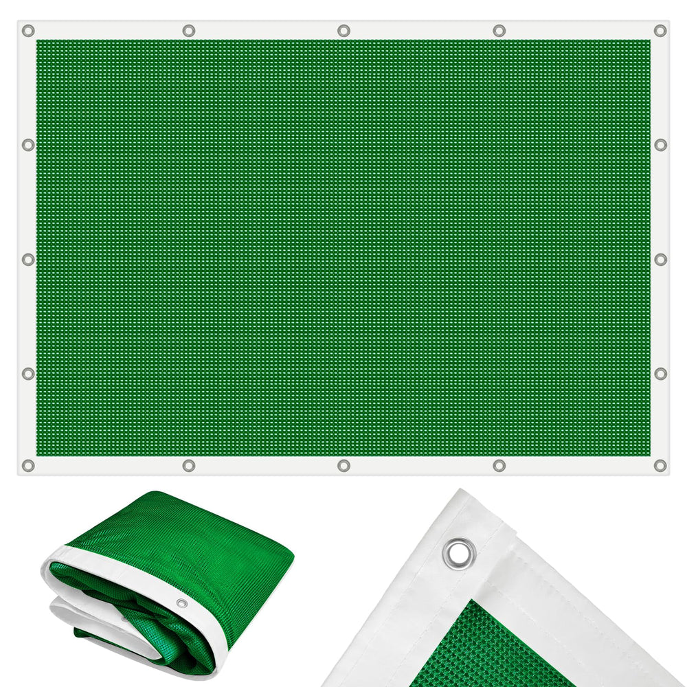 Syhood archery backstop netting full setup improves safety during backyard practice.