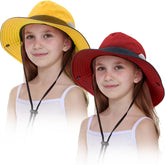 Syhood toddler sun hat front view with wide 2.7 inch brim