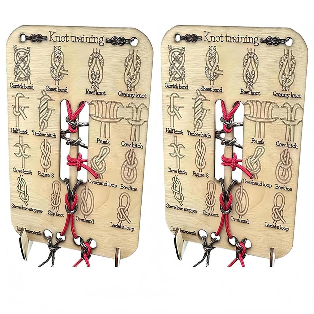 SYLKXE Learn Knot Training Board demonstrates 16 knots for practical outdoor practice.