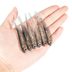 Lustered soft plastic lure with internal sequins