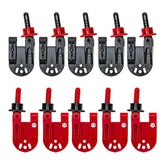 SYWAN planer board release clip set in black and red, ideal for reliable bait placement during offshore trolling