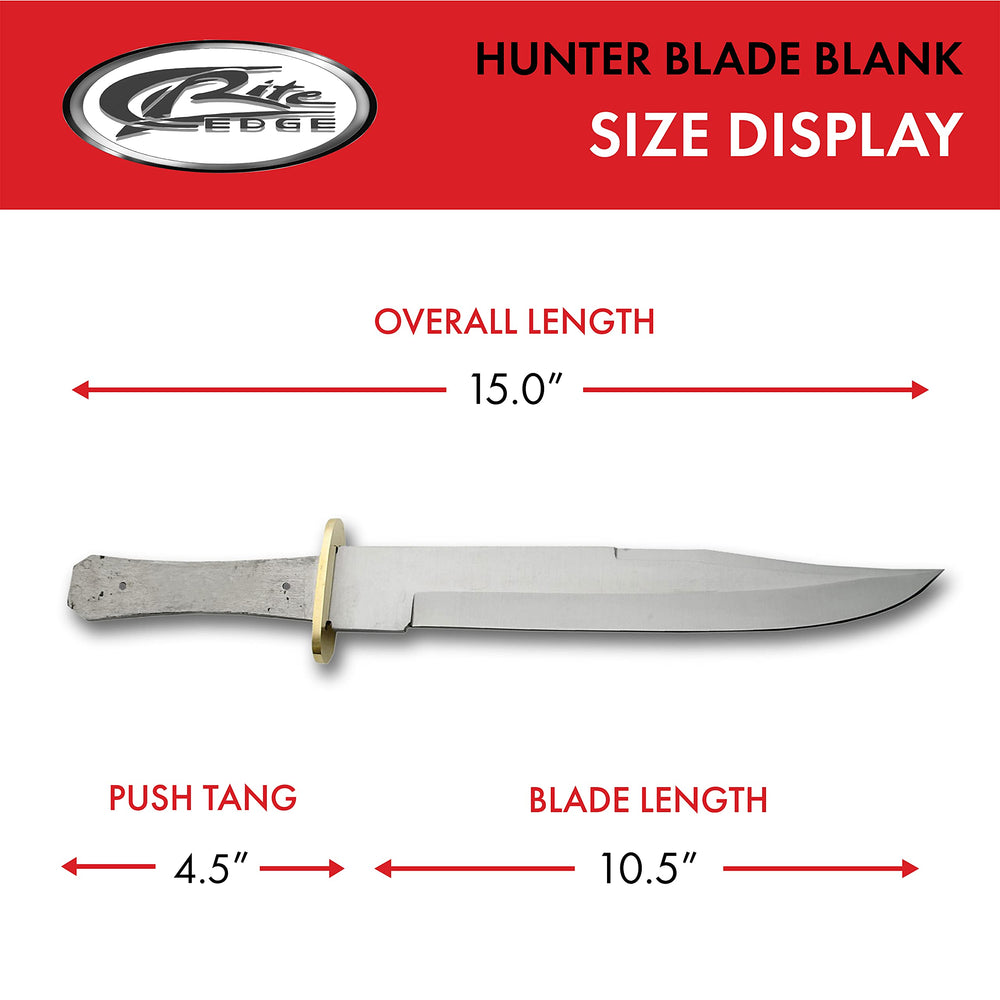 Szco Supplies Hunter Blade Knife 15-Inch silhouette on white background