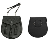 SZCO Medieval Sporran front view highlights authentic Scottish style for kilts.