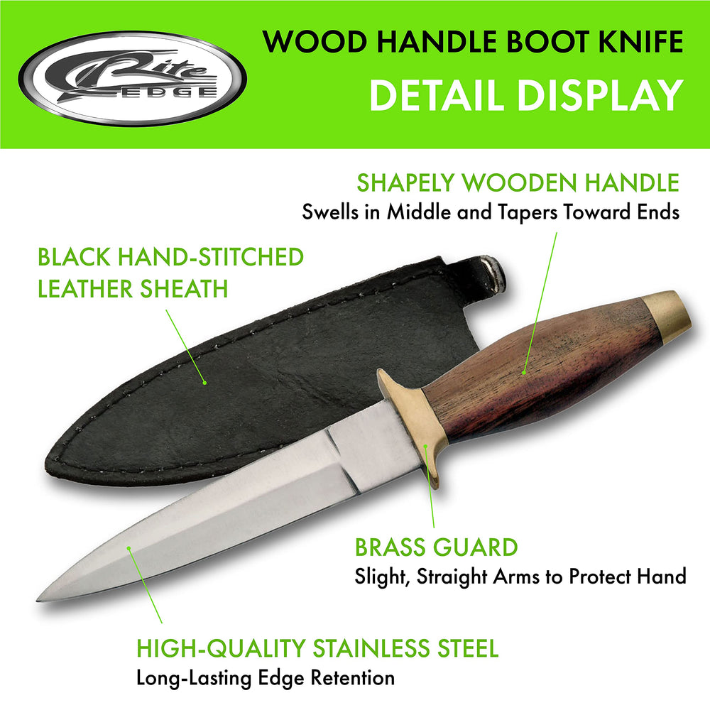 9-inch boot knife with 4.5-inch stainless blade
