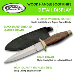 9-inch boot knife with 4.5-inch stainless blade