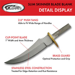 Brass guard included with push tang for customization