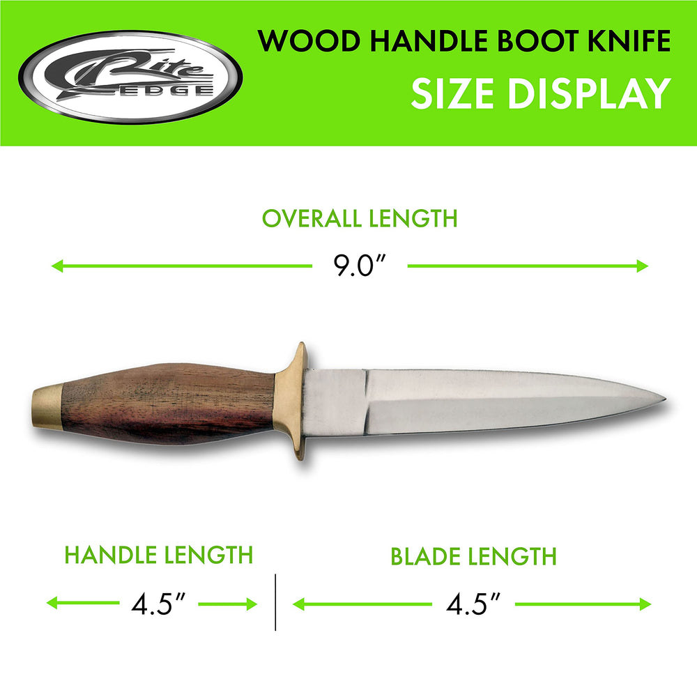 Polished wood handle with brass guard and pommel
