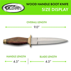 Polished wood handle with brass guard and pommel