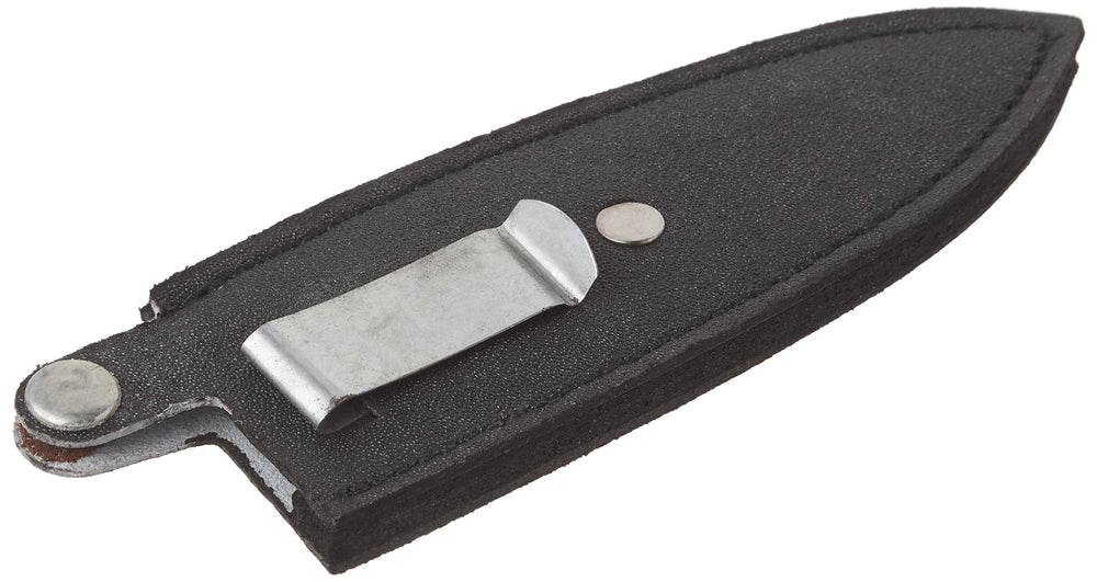 Clip-on sheath attached for safe carry