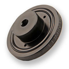 T-H Marine GFEL-MK-BK-DP prop nut mounted on trolling motor reduces noise and wobble.