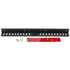 Rack showing capacity for 40+ lures with 20 large and 22 small holes