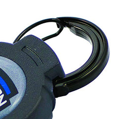 Close-up of stainless steel spring inside rugged polycarbonate case