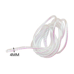 Tachiuwa holographic cord close-up showing shimmering light play on tubing.