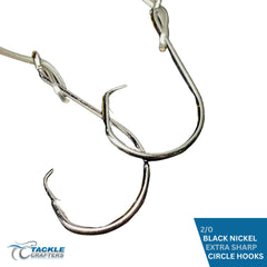 Tackle Crafters Pompano rigs fluorocarbon leader offers near invisibility.