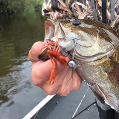 Tackle HD Craw lure hand-painted details enhance underwater appeal for bass.