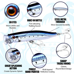 Tackle House Feed Popper 150 hook detail with ST66 #2/0 integration