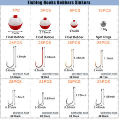 Close-up of Aberdeen and baitholder hooks included in the kit