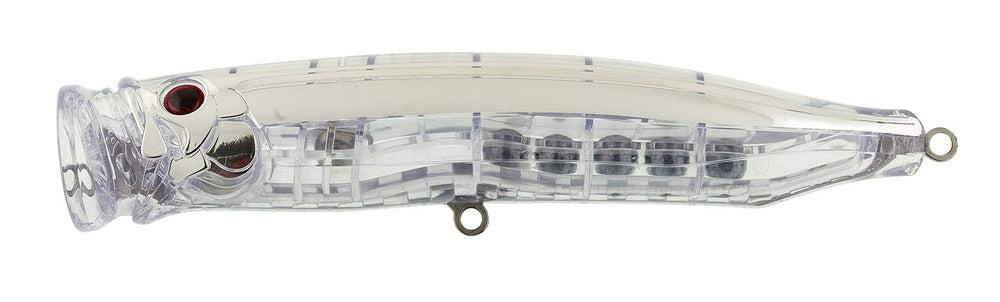 Tackle House CFP150 popper front view in NR5 clear for surface pops and distance