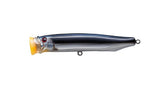 Tackle House CFP175 side view, silvery-black popper designed for long casts.
