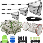Tacklurenet folded fishing trap with 10 holes and 10 sides