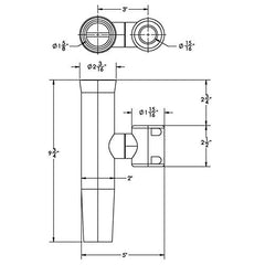 TACO Marine I-beam weld base rod holder with durable stainless steel construction.