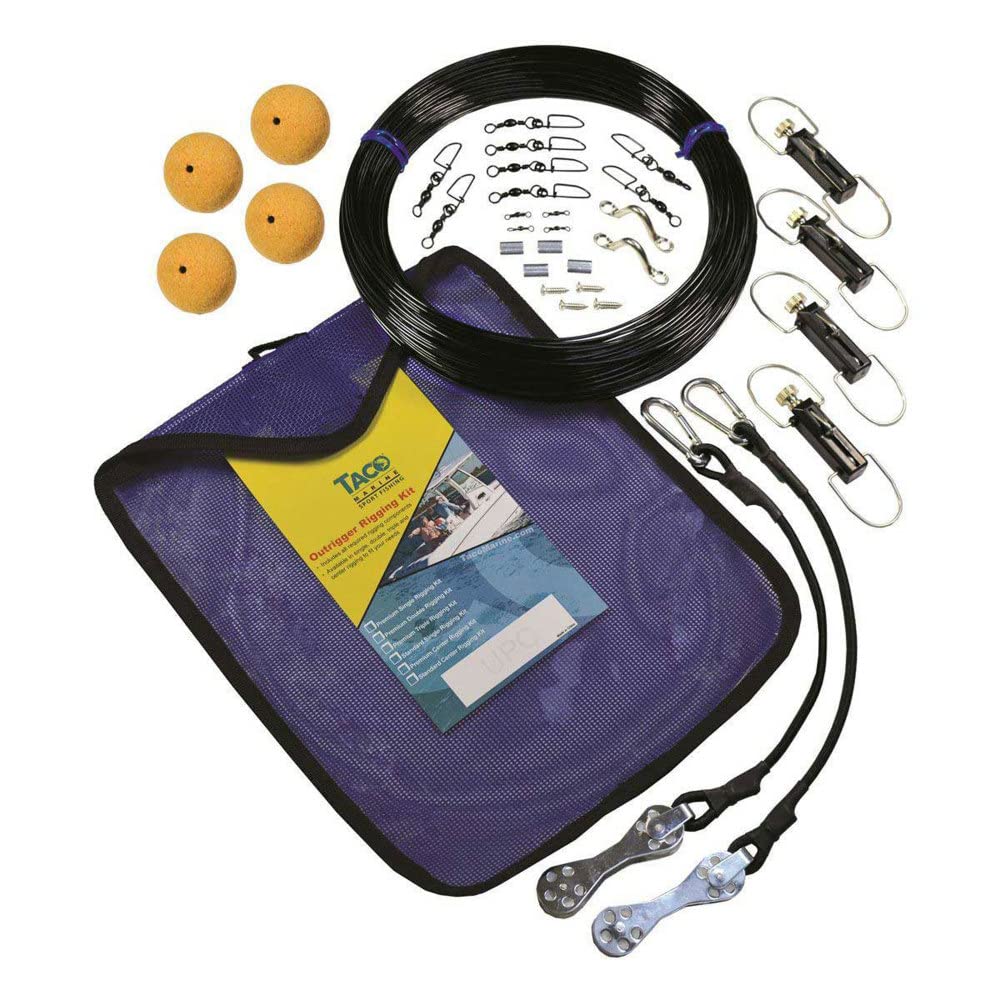 TACO Marine RK-0002MP premium double mono rigging kit for offshore outriggers and robust rigging