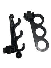 Tacoma bed rail fishing rod holder mounted above the tailgate - side view