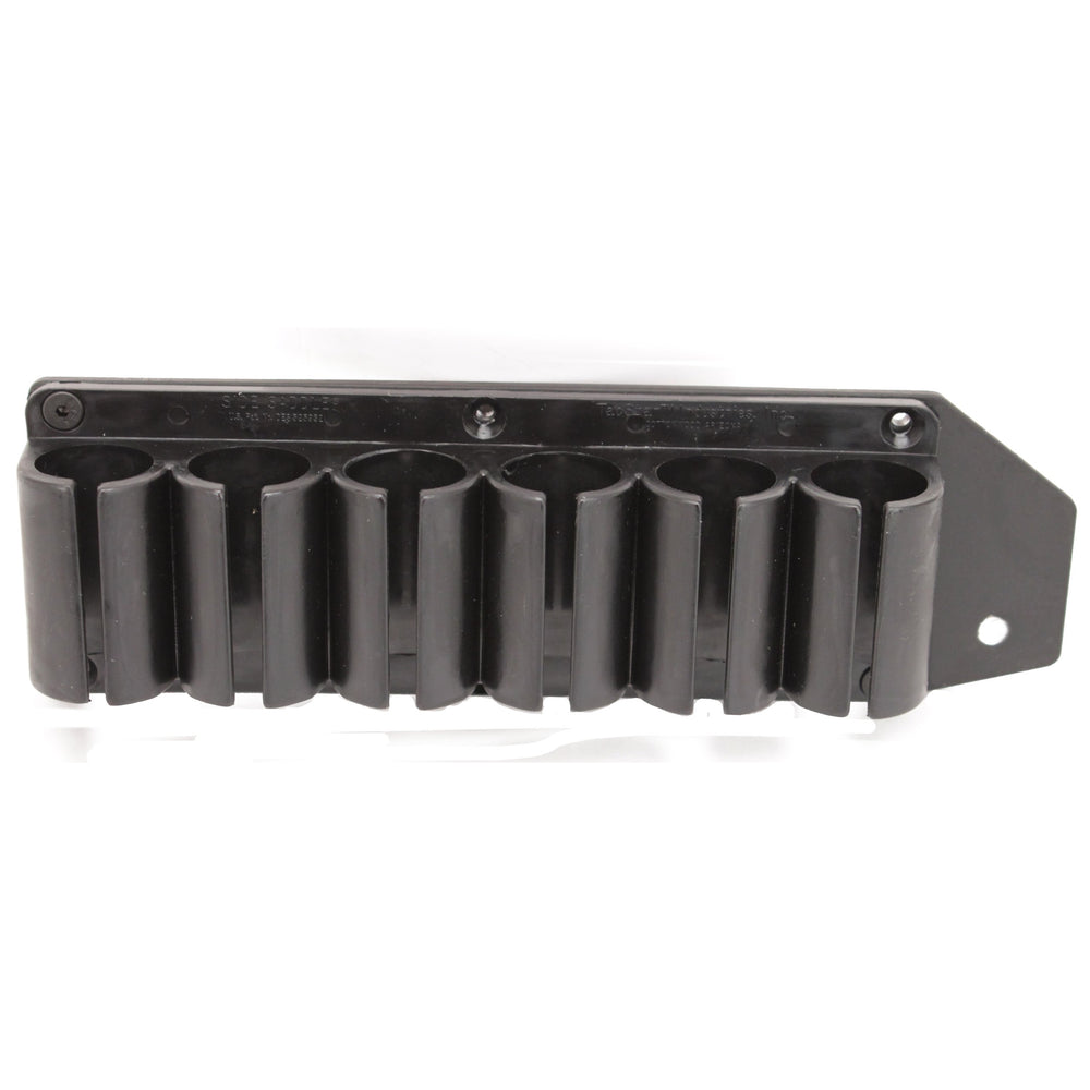 TacStar 6-Shot Sidesaddle Black mounted on Mossberg 500/590 shotgun receiver