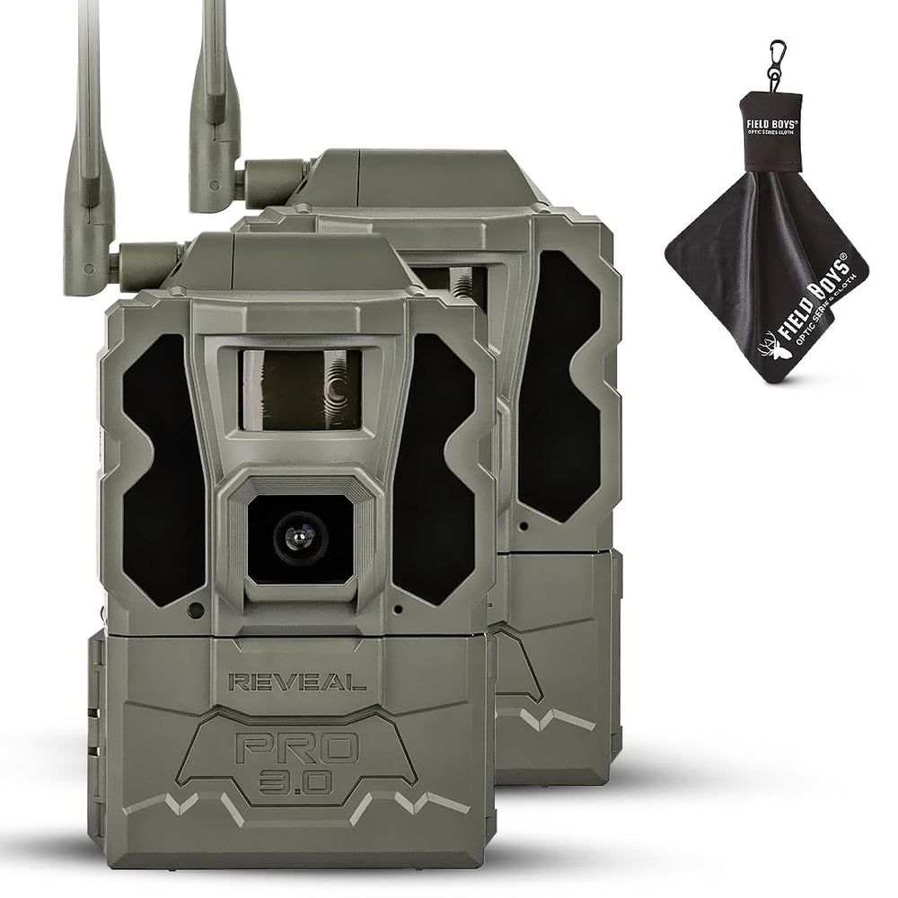 TACTACAM Reveal Pro 3.0 trail camera front view for instant wildlife monitoring.