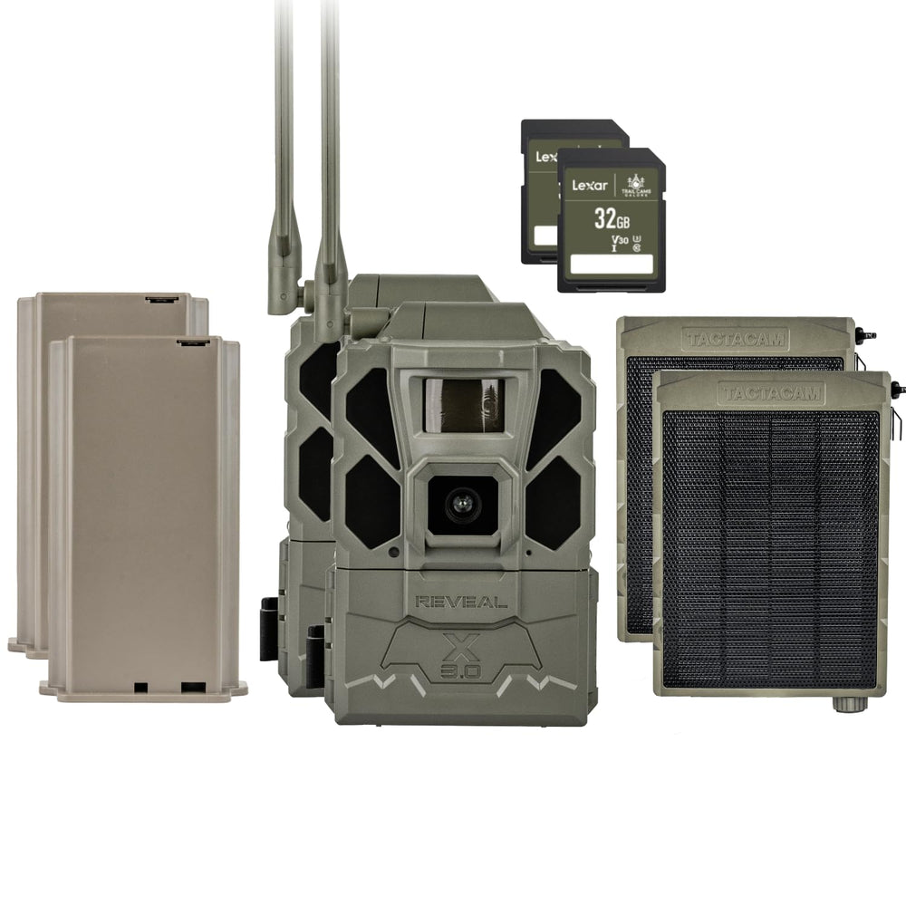 TACTACAM Reveal X Gen 3.0 camera front view highlighting rugged design and quick setup capabilities